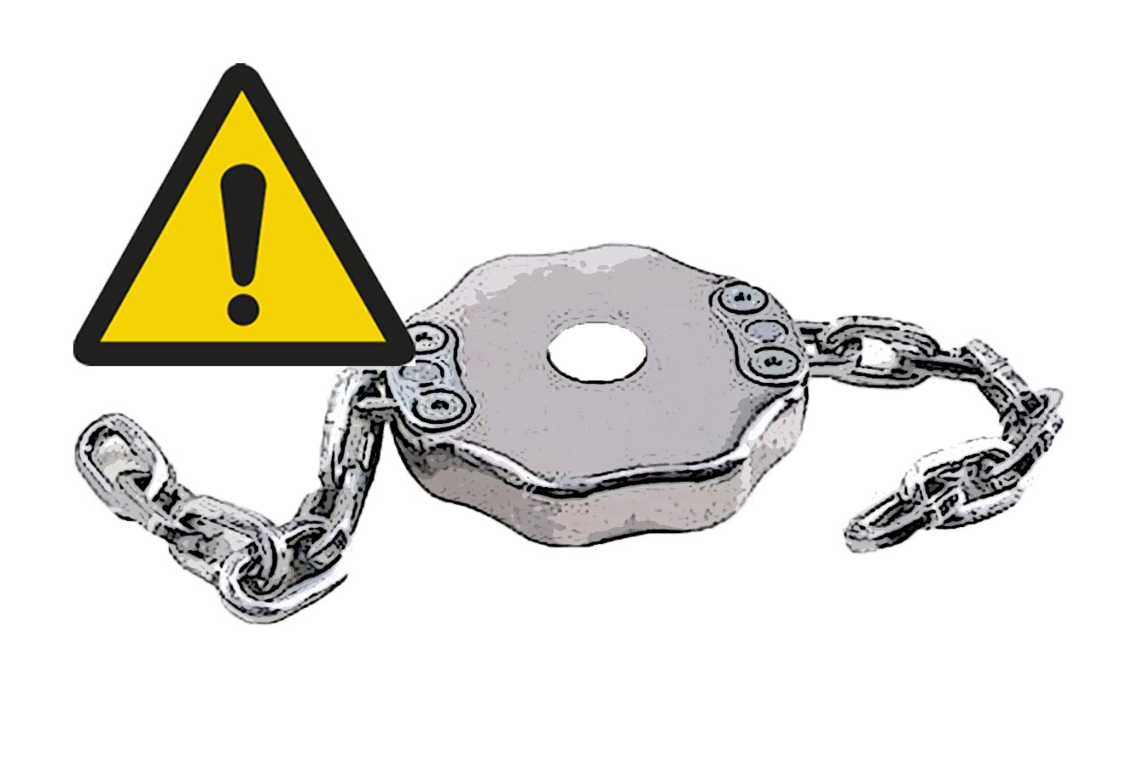 Multi-part cutting attachment warning